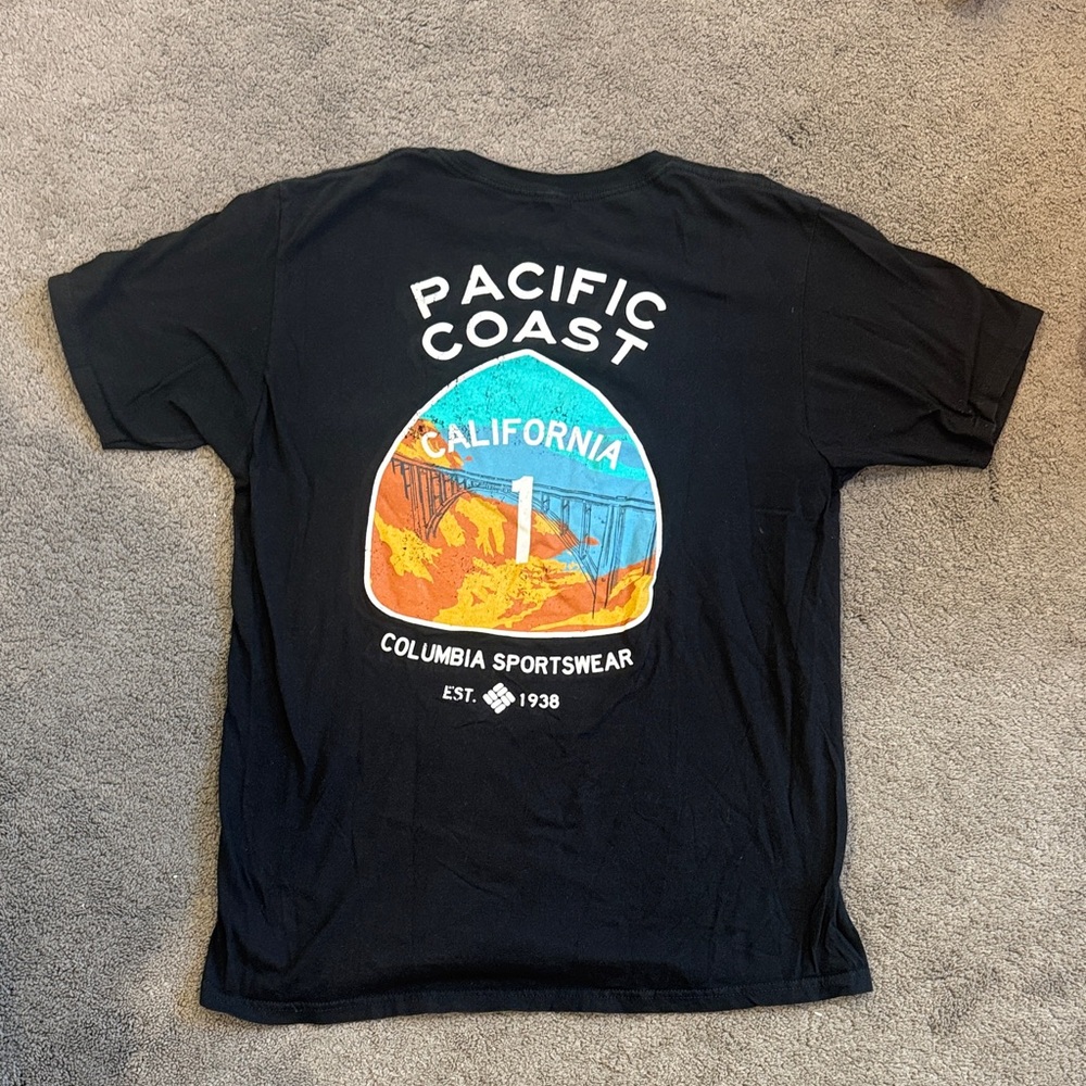 Columbia Black Pacific Coast Graphic Tee